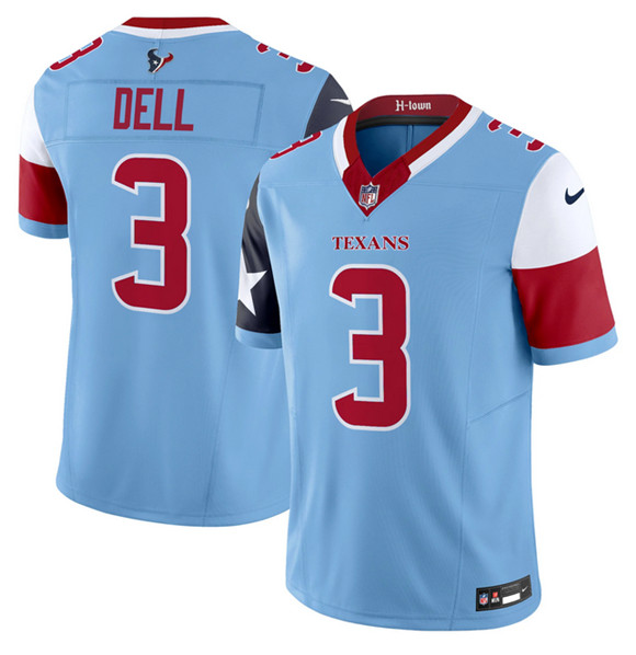 Men's Blue Houston Texans #3 Tank Dell 2024 F.U.S.E. V5 Limited Stitched Football Jersey